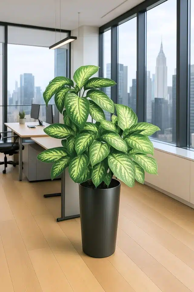 office plant installation NYC Modern Manhattan office space enhanced with simple office plant installation by My City Plants specialists.